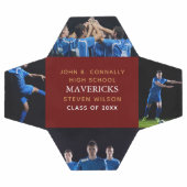 Maroon High School Senior Foto Cool Personalisiert Fußball (Flach)