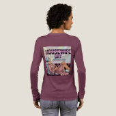 Maroon Housewife Day Long Sleeve Tri-Blend Shirt (Voller Rückseite)