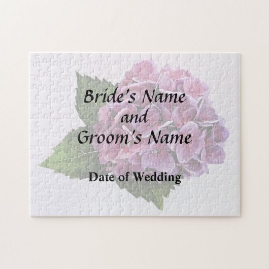 Maroon Hydrangea Wedding Products Puzzle (Horizontal)