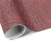 Maroon Imitate Textured Leather Geschenkpapier (Rolleneckpunkt)