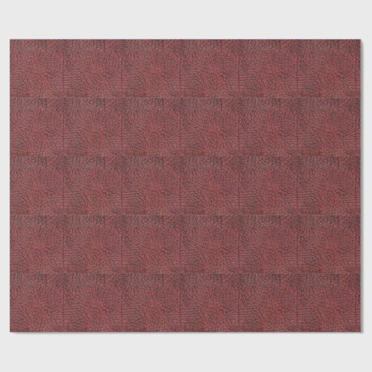 Maroon Imitate Textured Leather Geschenkpapier (Flach)