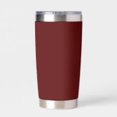 Maroon Insulated Tumbler with Custom Brand Text Thermobecher (Rückseite)