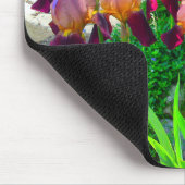 Maroon Iris Blume Mousepad (Ecke)