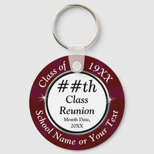 Maroon JEAR, preiswerte Klasse Wiedersehen Geschen Schlüsselanhänger (Vorderseite)