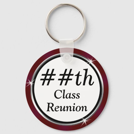 Maroon JEAR, preiswerte Klasse Wiedersehen Geschen Schlüsselanhänger (Rückseite)