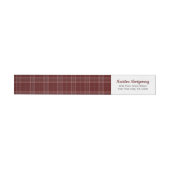Maroon Kariert Aggies Wrap Around Label (Person)