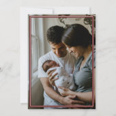 Maroon Kariert Made in Texas Vertikal Foto Ankündigung (Rückseite)