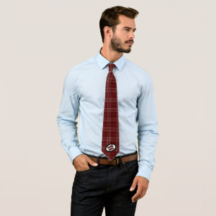 Maroon Kariert Pattern Game Day Neck Tie Krawatte