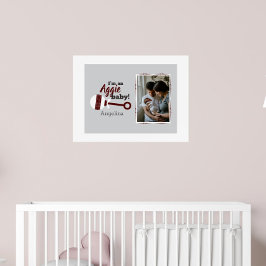 Maroon Kariert Rattle Aggie Baby Foto Poster