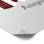 Maroon Kariert Rattle Aggie Baby Foto Poster (Ecke)