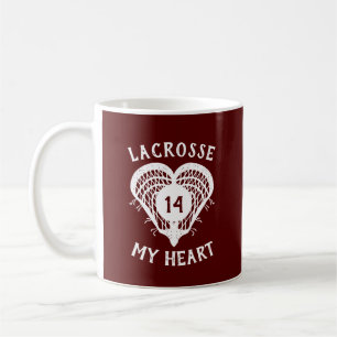 Maroon Lacrosse My Heart Kaffeetasse