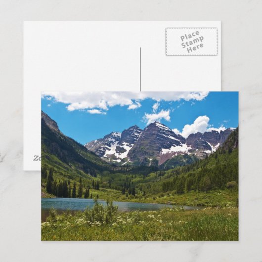 Maroon Lake Postkarte (Vorne/Hinten)