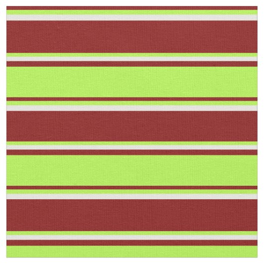 Maroon, Light Green und Minze Cream Muster Stoff (Nahaufnahme)