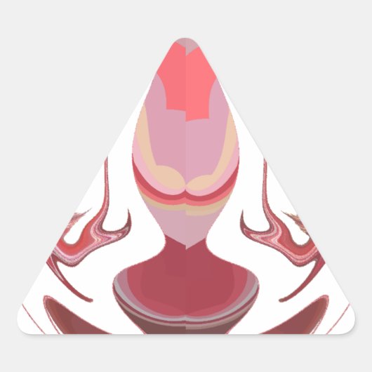 Maroon Majestät: Rustikale Strahlung in texturiert Dreieckiger Aufkleber (Vorderseite)