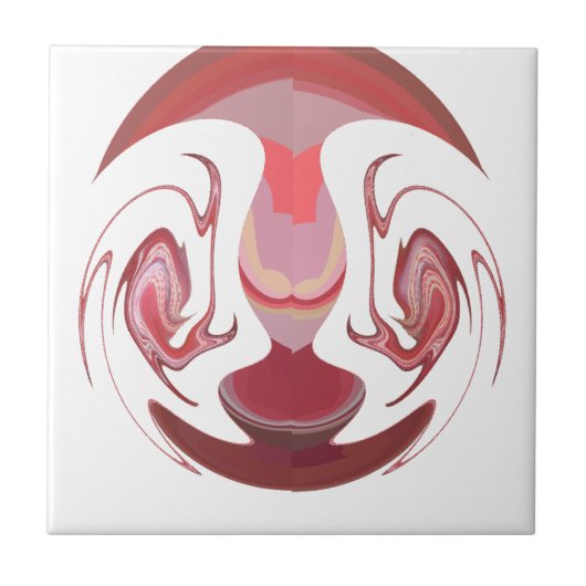 Maroon Majestät: Rustikale Strahlung in texturiert Fliese (Vorderseite)