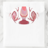 Maroon Majestät: Rustikale Strahlung in texturiert Ovaler Aufkleber (Tasche)