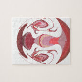 Maroon Majestät: Rustikale Strahlung in texturiert Puzzle (Horizontal)