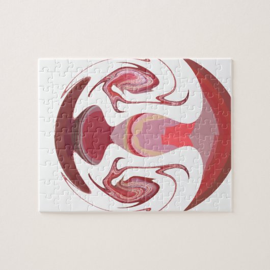 Maroon Majestät: Rustikale Strahlung in texturiert Puzzle (Horizontal)