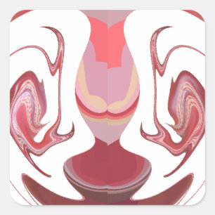 Maroon Majestät: Rustikale Strahlung in texturiert Quadratischer Aufkleber