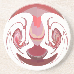 Maroon Majestät: Rustikale Strahlung in texturiert Sandstein Untersetzer