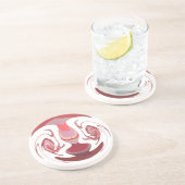 Maroon Majestät: Rustikale Strahlung in texturiert Sandstein Untersetzer (Seite)