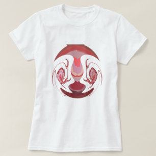 Maroon Majestät: Rustikale Strahlung in texturiert T-Shirt