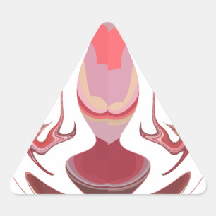 Maroon Majesty: Rustikaler Glanz Texturiertes Afri Dreieckiger Aufkleber