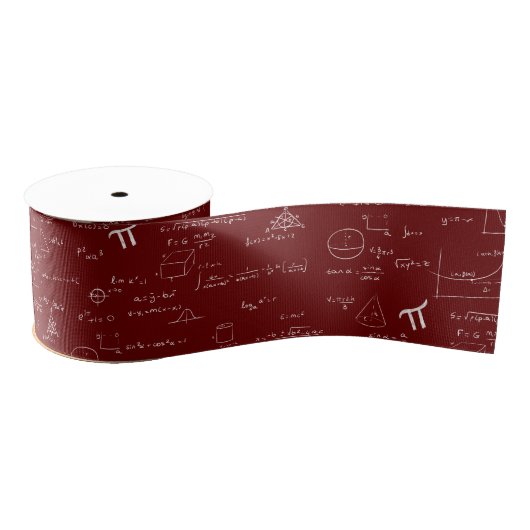 Maroon Math Equations Formeln Algebra Ribbon Ripsband (Spule)