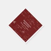 Maroon Mathematics Graduate Class of Graduation Serviette (Ecke)