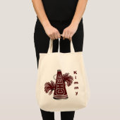 Maroon Megaphone Cheerleader Leinwand Tote Bag Tragetasche (Vorderseite (Produkt))