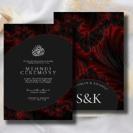 Maroon Minimal Elegant B&W Muslim Islamischer Mehn Einladung