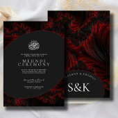 Maroon Minimal Elegant B&W Muslim Islamischer Mehn Einladung