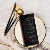 Maroon Minimal Elegante B&W Moderne Islamische Hoc Menükarte