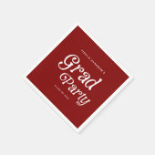 Maroon Minimal Retro Abschluss Napkins Serviette (Ecke)