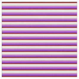 Maroon, Minzcreme, Orchid und Lila Muster Stoff