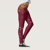 Maroon mit den Leggings mit Goldakzent (Rechts)
