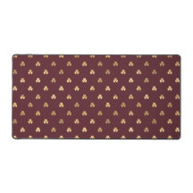MAROON MIT GOLD IRISCHEN KELTISCHEN SHAMROCKS