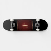 Maroon mit goldenen Sternen Skateboard (Horizontal)