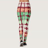 Maroon mit Pastellfarben Leggings (Rückseite)