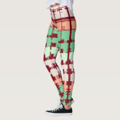 Maroon mit Pastellfarben Leggings (Links)