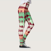 Maroon mit Pastellfarben Leggings (Rechts)