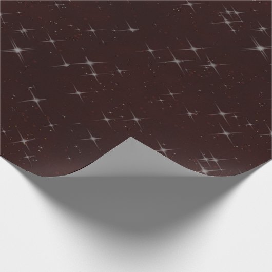 Maroon mit weißen Glitzern Geschenkpapier (Ecke)