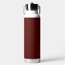 Maroon Modern Typografy Personalisiert Trinkflasche