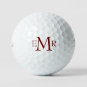 Maroon Monogram Titleist VI Golf Balls Golfball (Vorderseite)