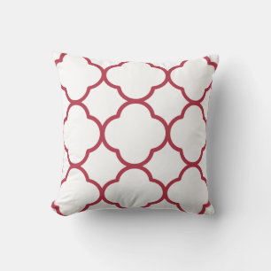 Maroon Moroccon Design Kissen