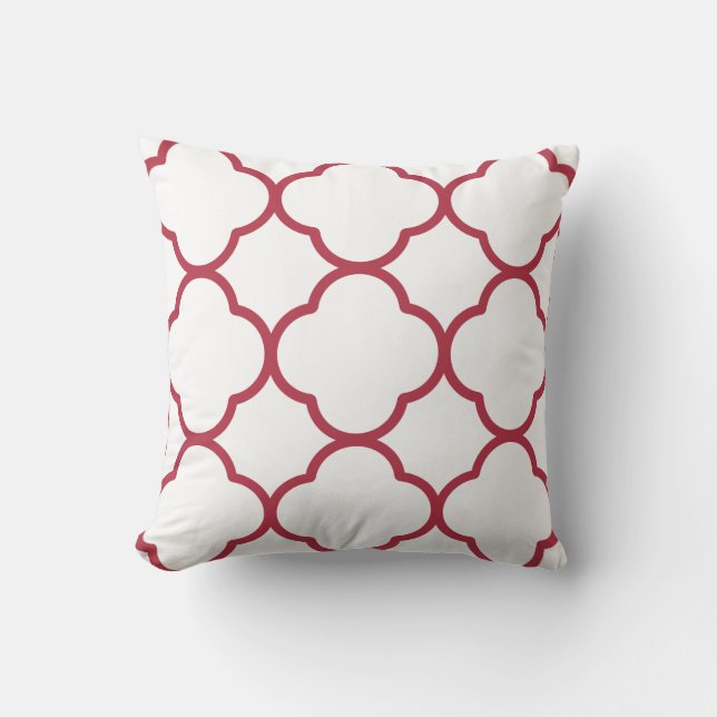 Maroon Moroccon Design Kissen (Vorderseite)