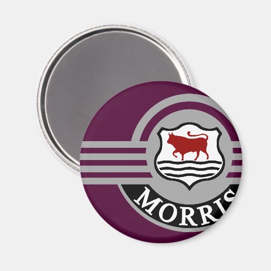 Maroon Morris Minor Kühlschrank Magnet (Vorderseite/Rückseite)