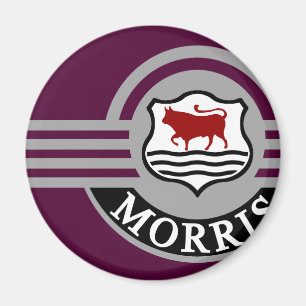 Maroon Morris Minor Kühlschrank Magnet