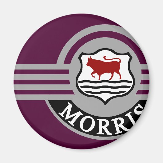 Maroon Morris Minor Kühlschrank Magnet (Vorne)