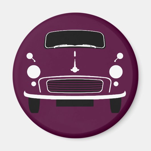 Maroon Morris Minor Kühlschrank Magnet (Vorne)